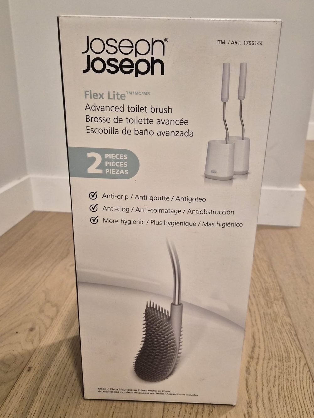 Joseph Joseph White Flex Lite Advanced Toilet Brush Duo